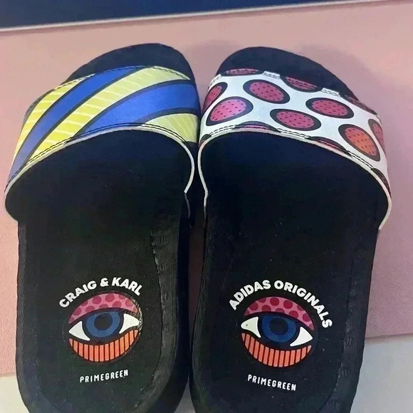 Adidas Swim Notation Adilette Boost Slide Sandals GY5351 Craig & Karl Size 4 - Picture 2 of 4